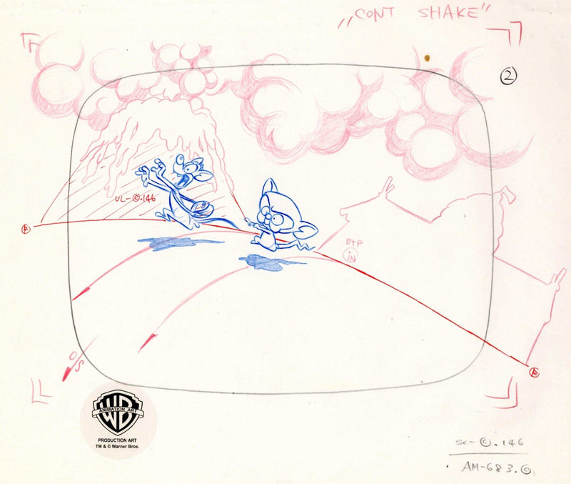 Animaniacs Original Production Drawing: Pinky And Brain - Choice Fine Art