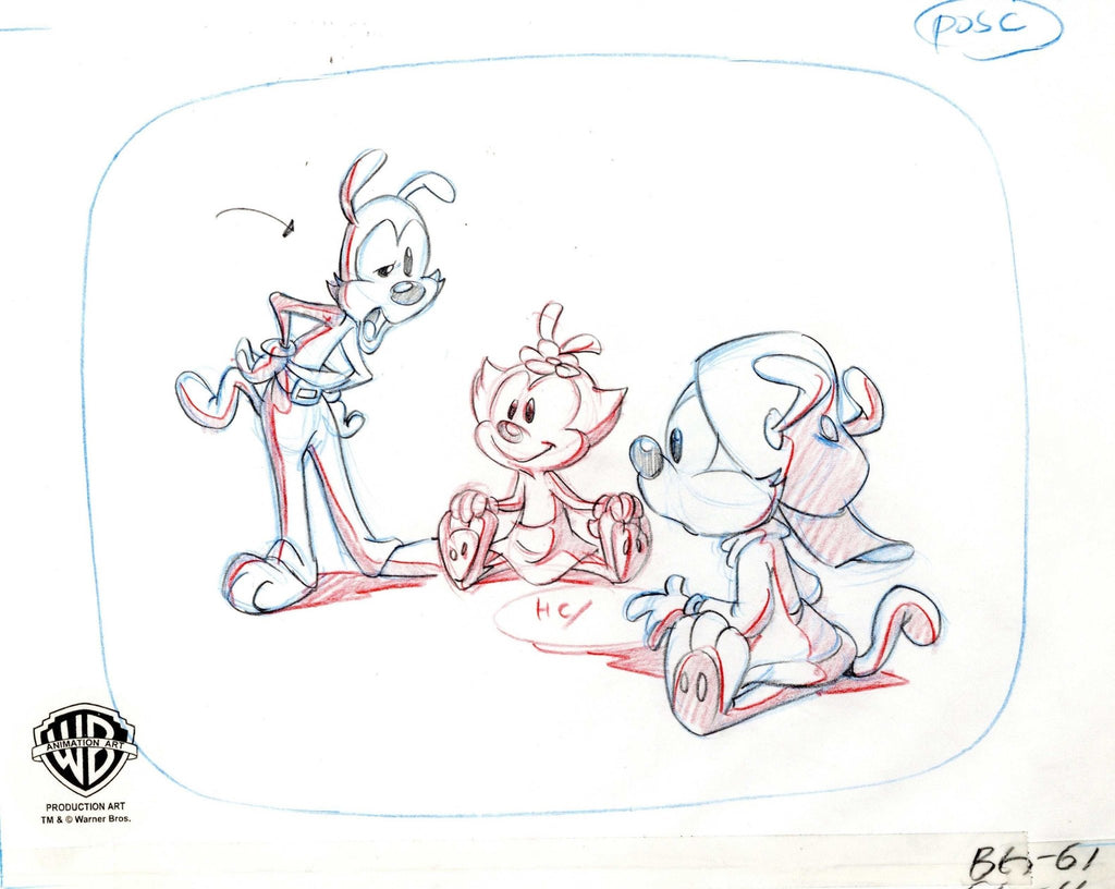Animaniacs Original Production Drawing: Wakko, Yakko, Dot - Choice Fine Art