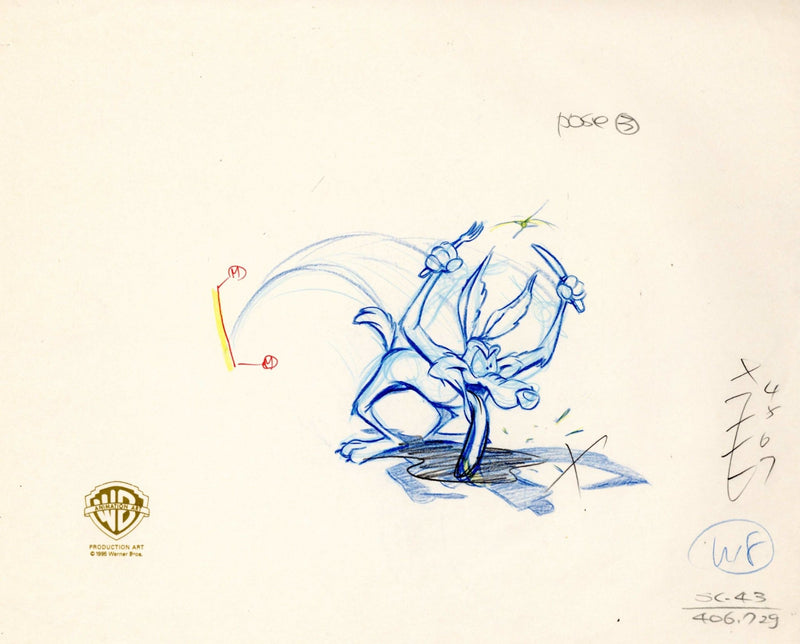 Animaniacs Original Production Drawing: Wile E. Coyote - Choice Fine Art