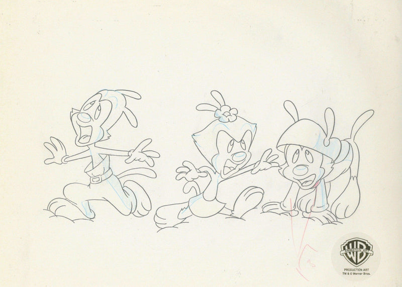 Animaniacs Original Production Drawing: Yakko, Wakko, and Dot - Choice Fine Art