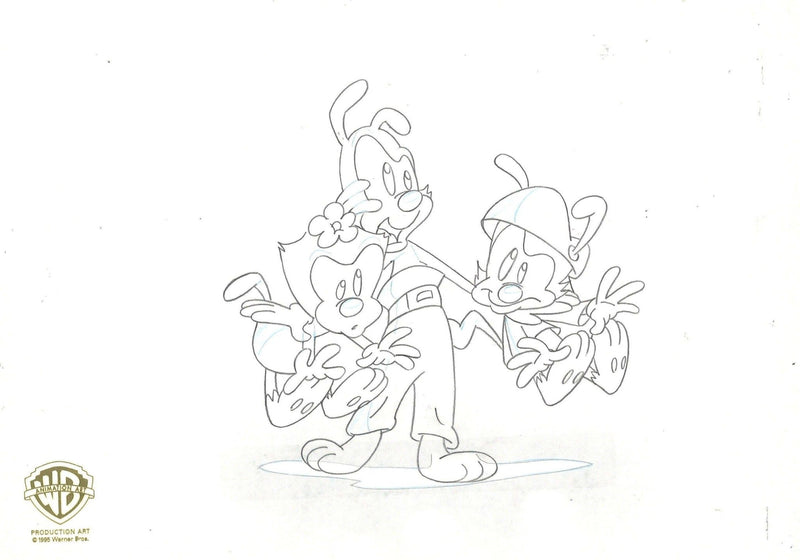 Animaniacs Original Production Drawing: Yakko, Wakko, and Dot - Choice Fine Art