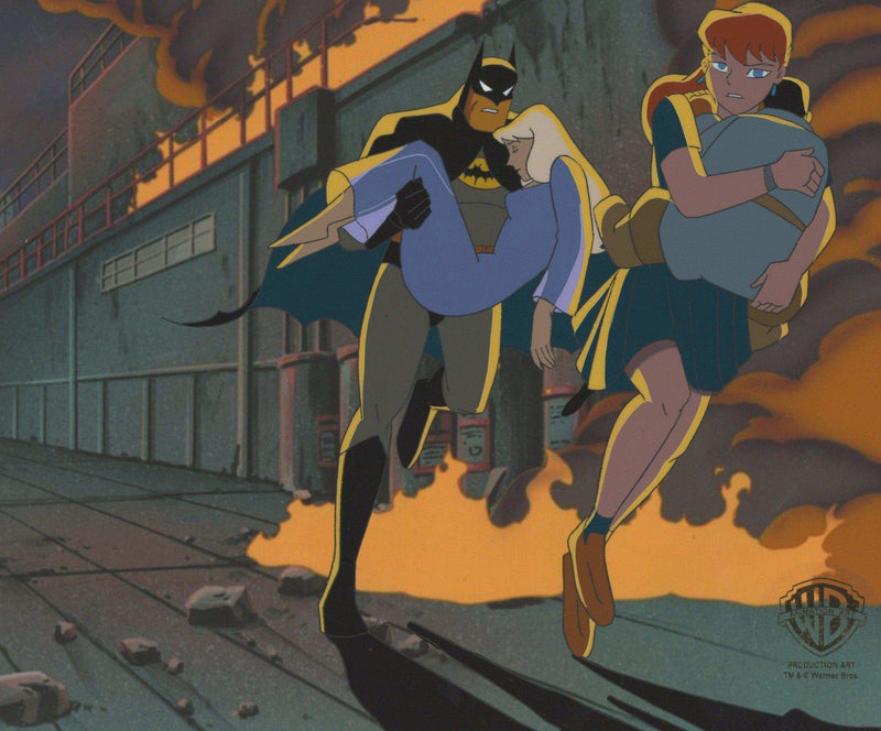 Batman And Barbara Subzero Original Production Cel: Batman,Nora, Barbara, and Koonak - Choice Fine Art