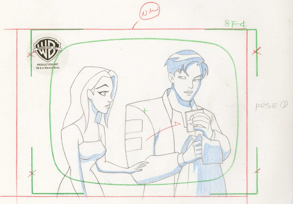 Batman Beyond Original Production Drawing: Terry McGinnis (Batman) and Dana - Choice Fine Art