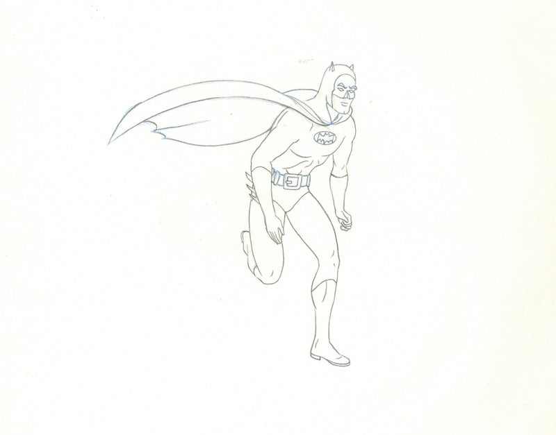 Batman Superfriends Original Production Cel and Matching Drawing Signed by Bob Singer: Batman - Choice Fine Art