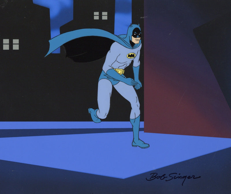 Batman Superfriends Original Production Cel and Matching Drawing Signed by Bob Singer: Batman - Choice Fine Art