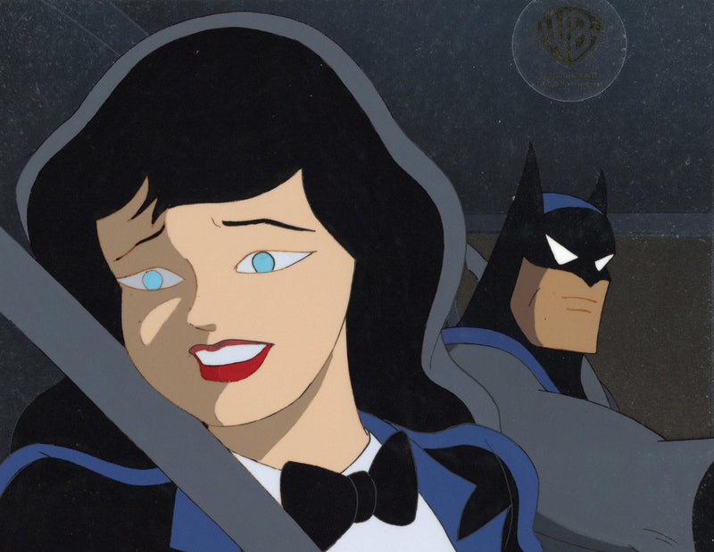 Batman The Animated Series Original Production Cel On Original Background: Batman and Zatanna - Choice Fine Art