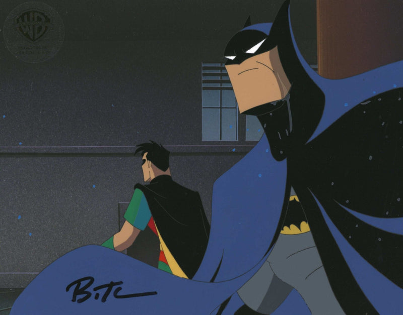 Batman The Animated Series Original Production Cel Signed by Bruce Timm: Batman and Robin - Choice Fine Art