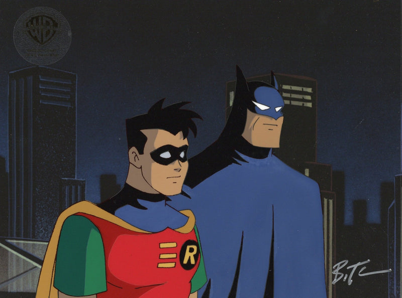 Batman The Animated Series Original Production Cel Signed by Bruce Timm: Batman and Robin - Choice Fine Art