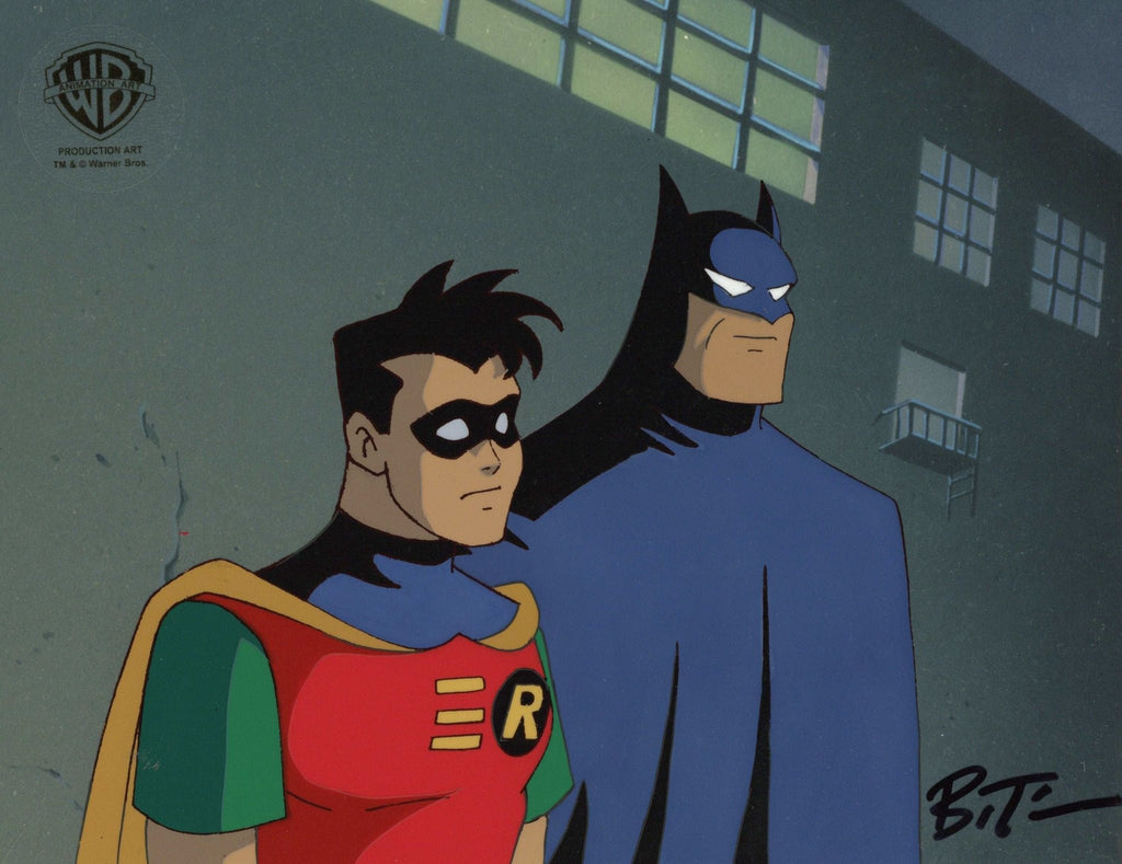 Batman The Animated Series Original Production Cel signed by Bruce Timm: Batman and Robin - Choice Fine Art