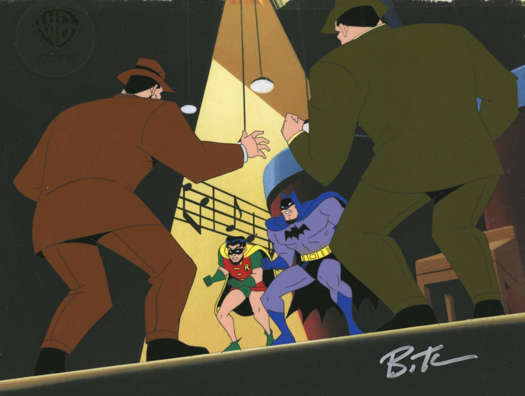 Batman The Animated Series Original Production Cel Signed by Bruce Timm: Batman and Robin - Choice Fine Art