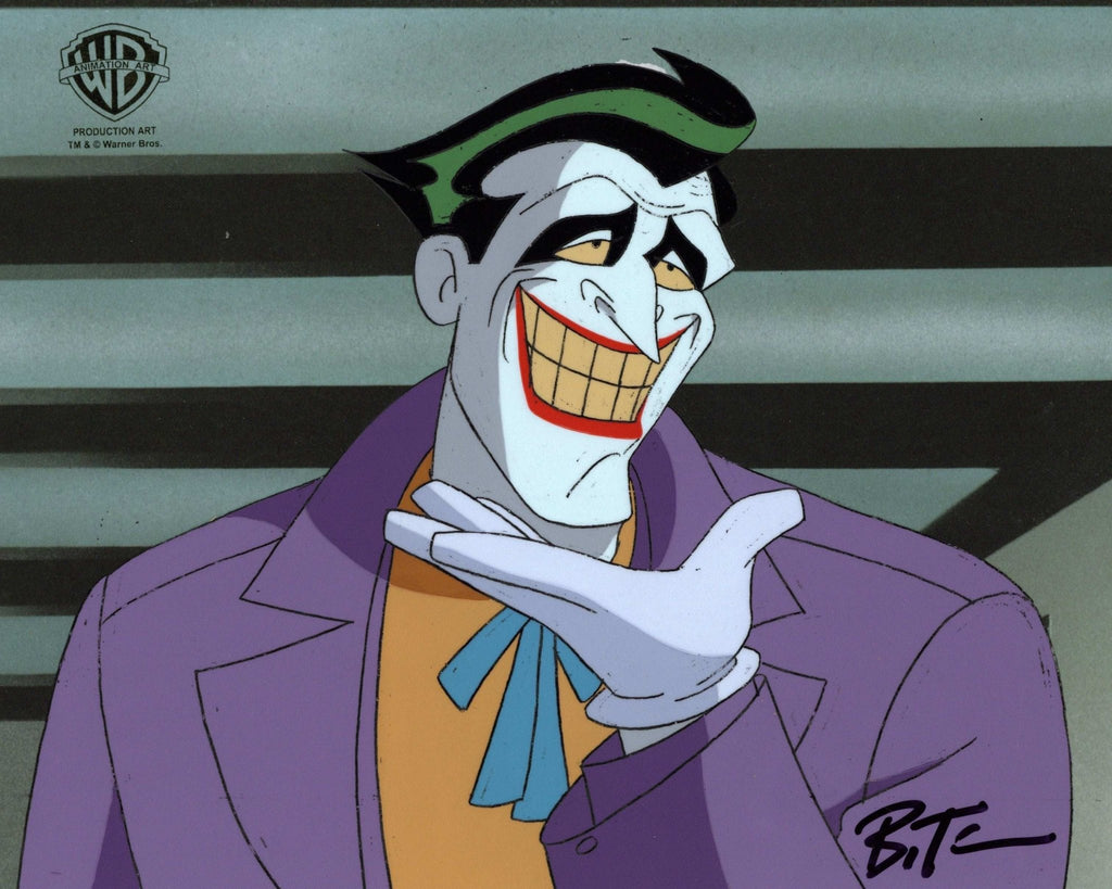 Batman The Animated Series Original Production Cel signed by Bruce Timm: Joker - Choice Fine Art