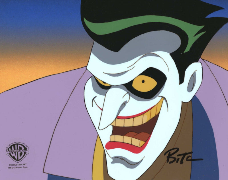 Batman The Animated Series Original Production Cel Signed by Bruce Timm: Joker - Choice Fine Art