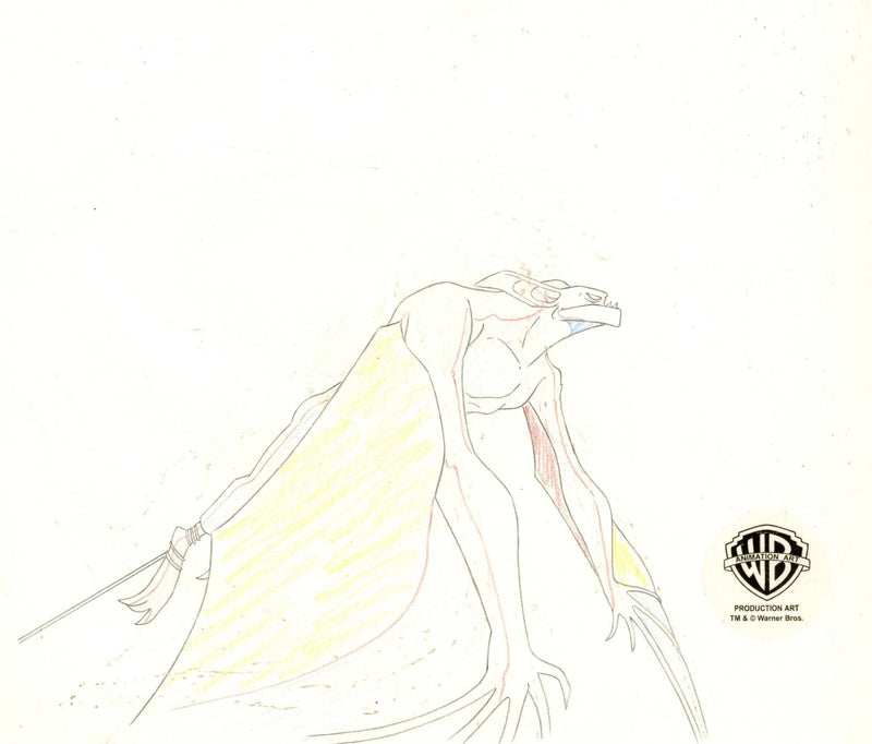 Batman The Animated Series Original Production Cel with Matching Drawing: Manbat - Choice Fine Art