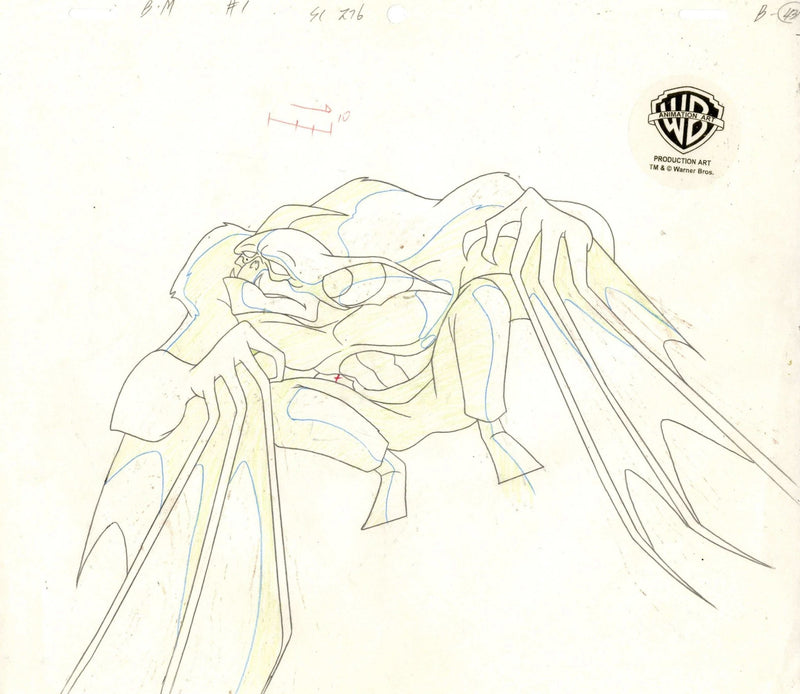 Batman The Animated Series Original Production Cel with Matching Drawing: Manbat - Choice Fine Art