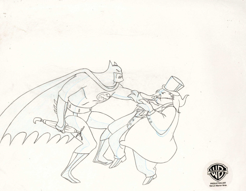 Batman The Animated Series Original Production Drawing: Batman and Penguin - Choice Fine Art