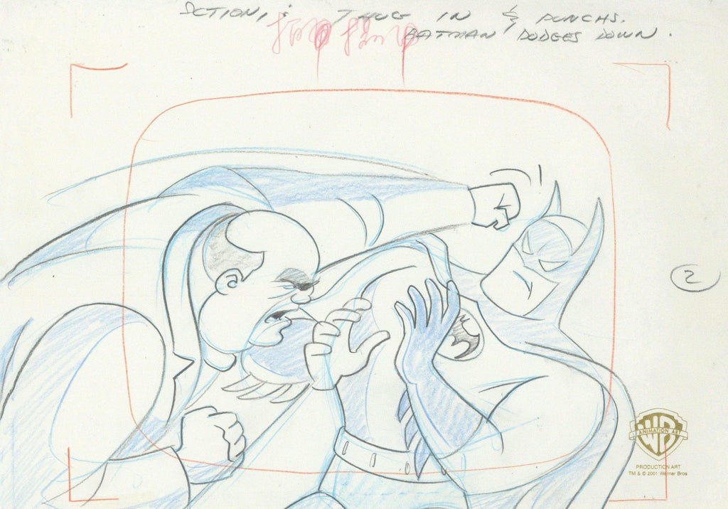 Batman The Animated Series Original Production Drawing: Batman and Thug - Choice Fine Art