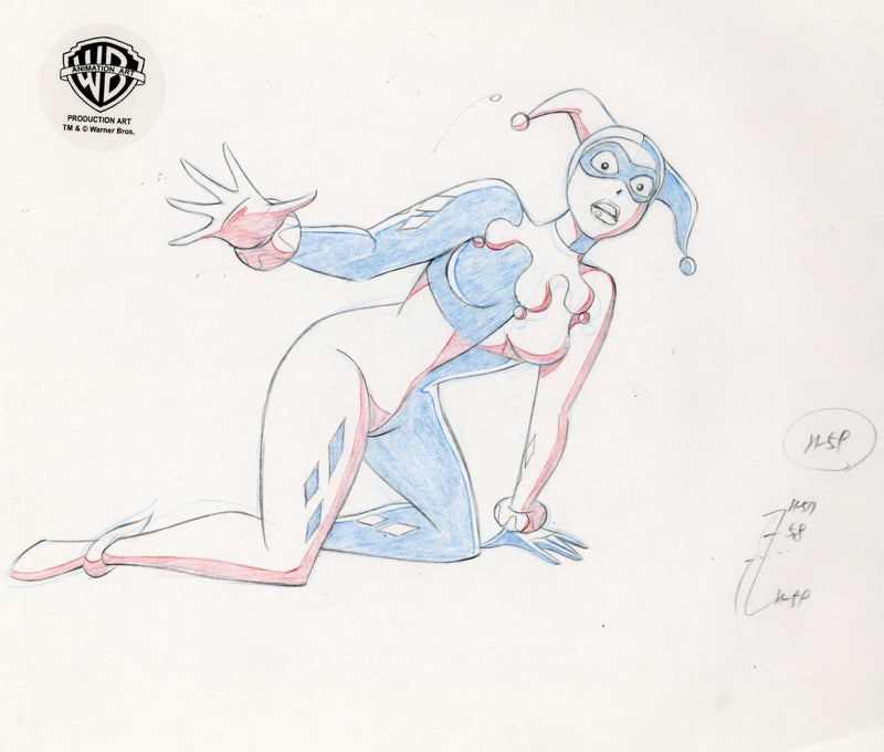 Batman The Animated Series Original Production Drawing: Harley Quinn - Choice Fine Art