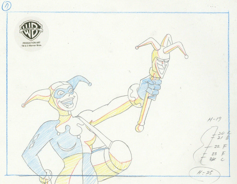 Batman The Animated Series Original Production Drawing: Harley Quinn - Choice Fine Art