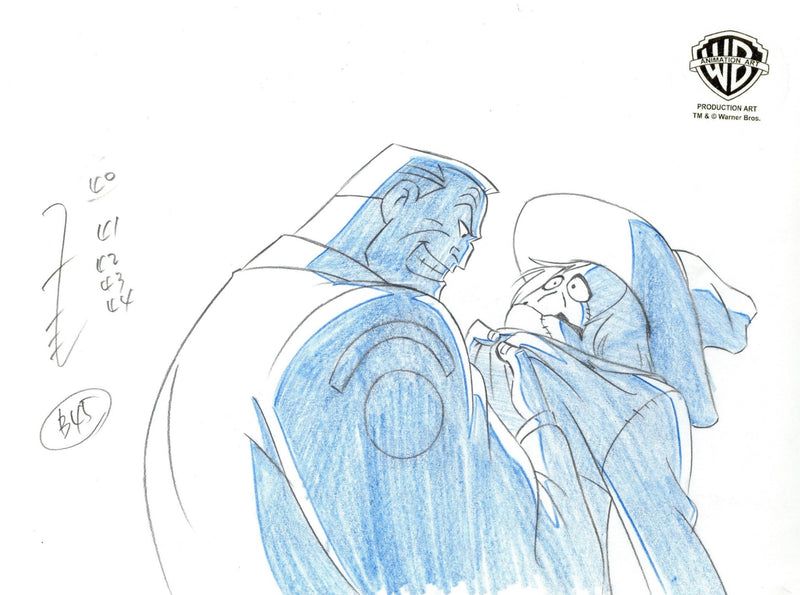 Batman The Animated Series Original Production Drawing: Lyle Bolton and Scarecrow - Choice Fine Art