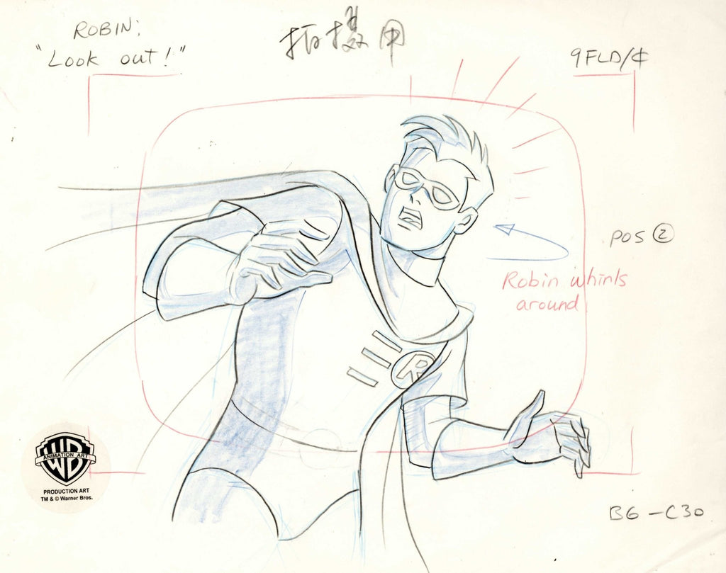 Batman The Animated Series Original Production Drawing: Robin - Choice Fine Art