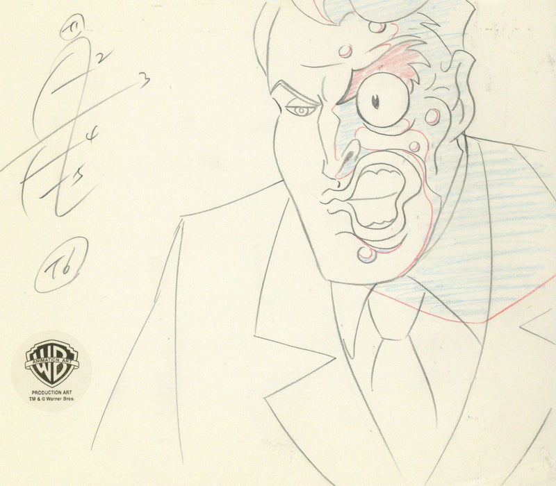 Batman The Animated Series Original Production Drawing: Two-Face - Choice Fine Art