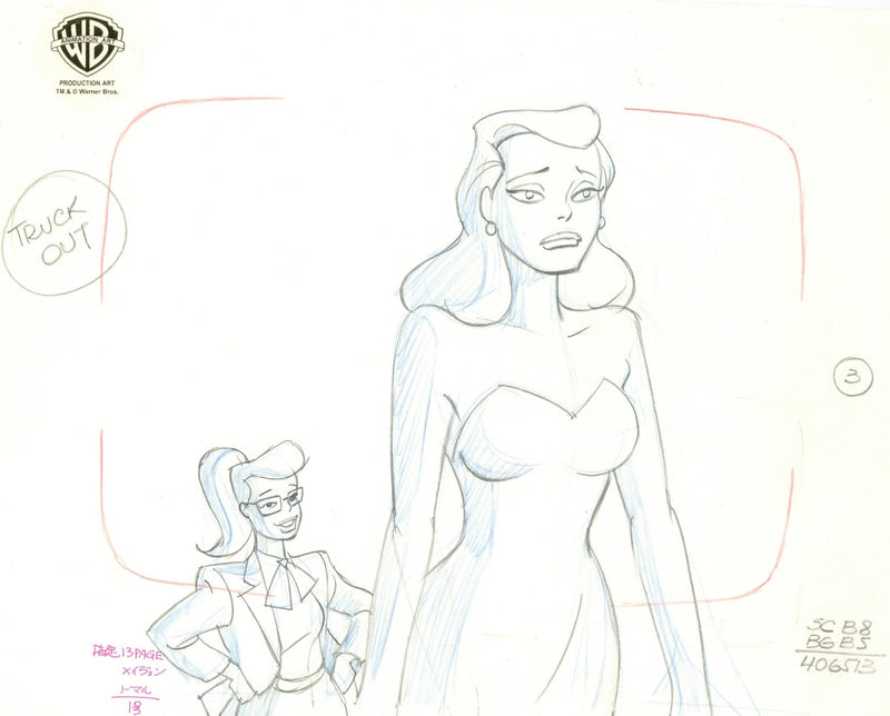 Batman The Animated Series Original Production Layout Drawing: Selina Kyle and Maven - Choice Fine Art