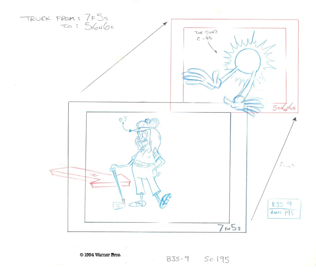 Beetlejuice The Animated Series Original Production Drawing: Beetlejuice - Choice Fine Art