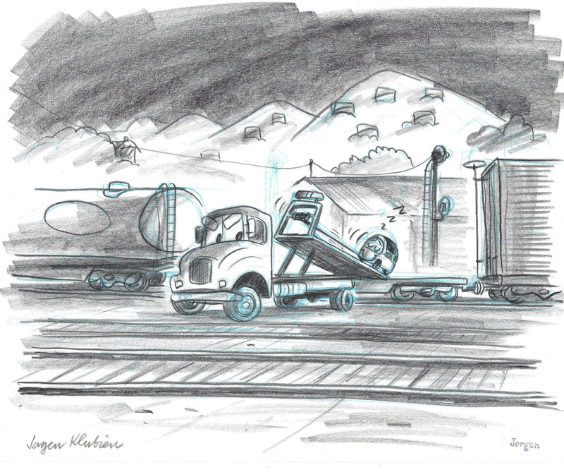 Cars Original Production Beat Board - Choice Fine Art