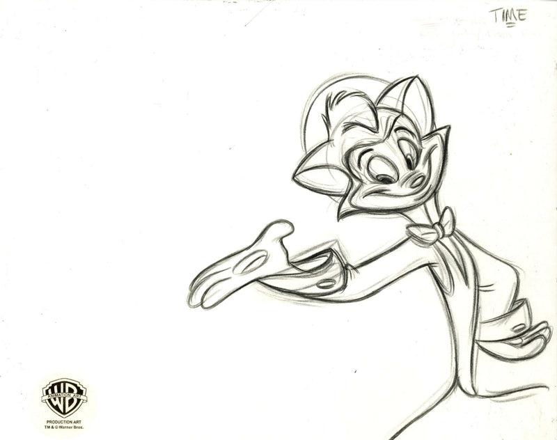 Cats Don't Dance Original Production Drawing Double Aperture: Danny and Peabo Pudgemeyer - Choice Fine Art