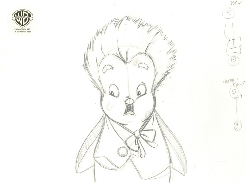 Cats Don't Dance Original Production Drawing: Peabo Pudgemeyer - Choice Fine Art