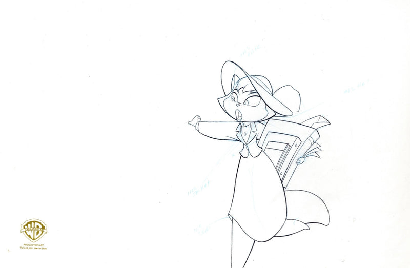 Cats Don't Dance Original Production Drawing: Sawyer Cat - Choice Fine Art