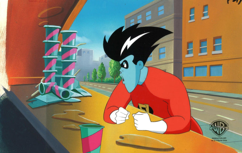 Freakazoid Original Production Cel on Original Production Background: Freakazoid - Choice Fine Art