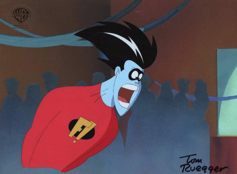 Freakazoid Original Production Cel with Matching Drawing Signed by Tom Ruegger: Freakazoid - Choice Fine Art