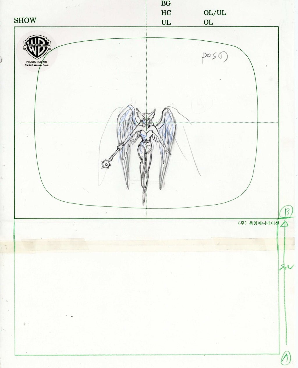 Justice League Original Production Drawing: Hawkgirl - Choice Fine Art