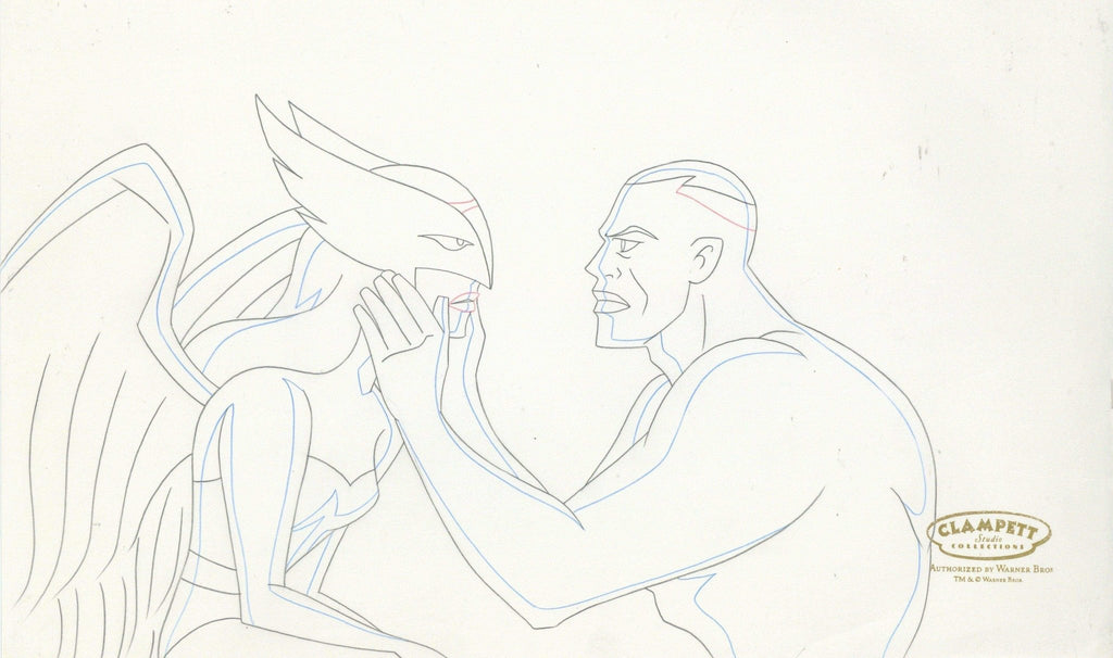 Justice League Original Production Drawing: Hawkgirl and Green Lantern - Choice Fine Art