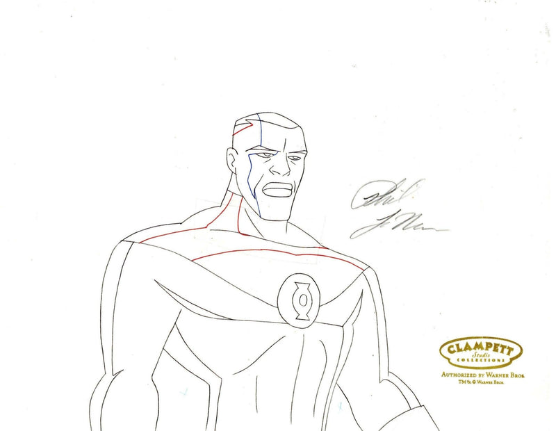 Justice League Original Production Drawing Sign by Phil LaMarr: Green Lantern - Choice Fine Art