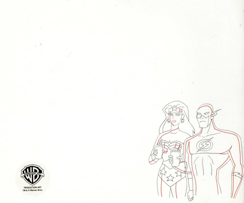 Justice League Original Production Drawing: Wonder Woman and The Flash - Choice Fine Art