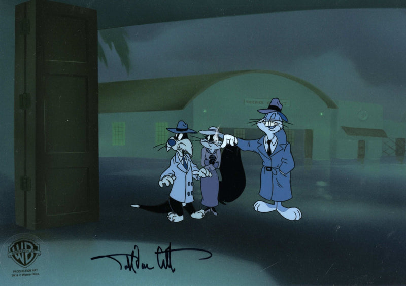 Looney Tunes Original Production Cel Signed By Darrell Van Citters: Bugs Bunny, Sylvester, Penelope - Choice Fine Art