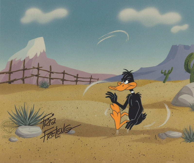 Looney Tunes Original Production Cel with Matching Drawing: Daffy Duck - Choice Fine Art