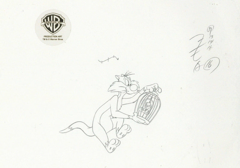 Looney Tunes Original Production Drawing: Sylvester and Tweety Bird - Choice Fine Art