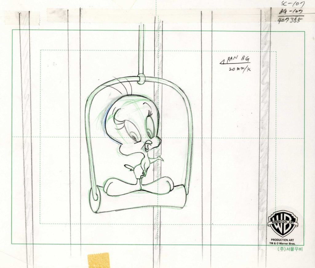 Looney Tunes Original Production Drawing: Tweety Bird - Choice Fine Art