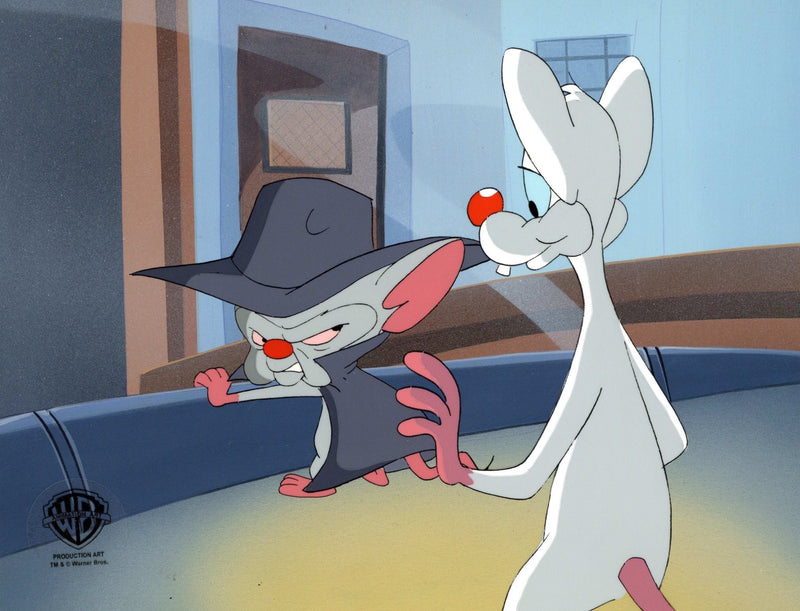 Pinky And The Brain Original Production Cel on Original Background: Pinky and Brain - Choice Fine Art