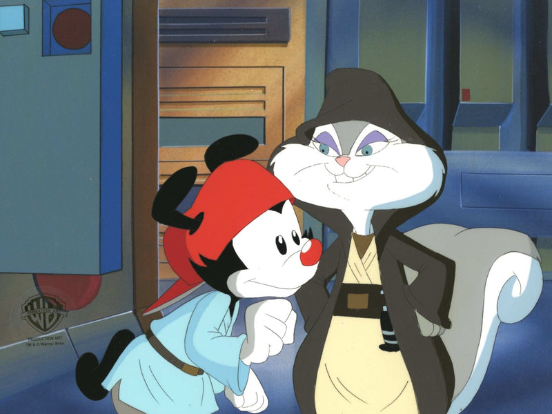 Pinky And The Brain Original Production Cel with Matching Drawing: Wak Skylicker and Slappy Wanna Nappy - Choice Fine Art