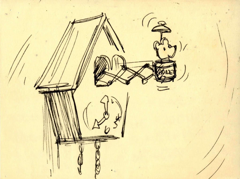 Pooh Cuckoo Original Storyboard Drawing - Choice Fine Art