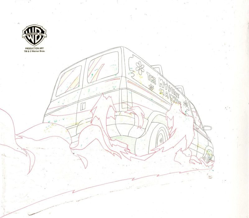 Scooby-Doo and the Witch's Ghost Original Production Cel With Matching Drawing: The Mystery Machine - Choice Fine Art