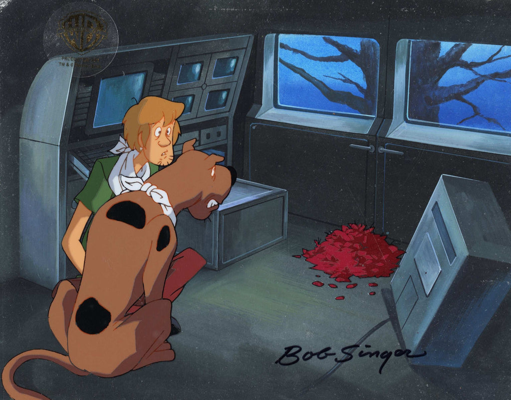 Scooby-Doo on Zombie Island Original Production Cel on Original Production Background: Scooby and Shaggy - Choice Fine Art