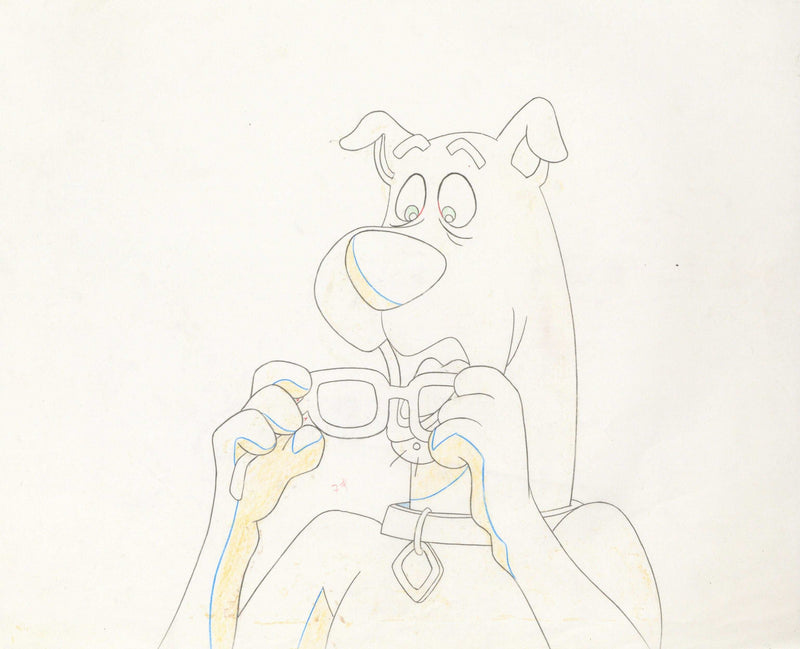 Scooby-Doo on Zombie Island Original Production Cel on Original Production Background with Matching Drawing: Scooby - Choice Fine Art