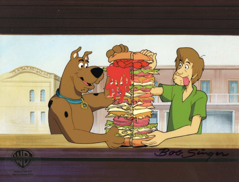 Scooby-Doo on Zombie Island Original Production Cel With Matching Drawing: Scooby and Shaggy - Choice Fine Art
