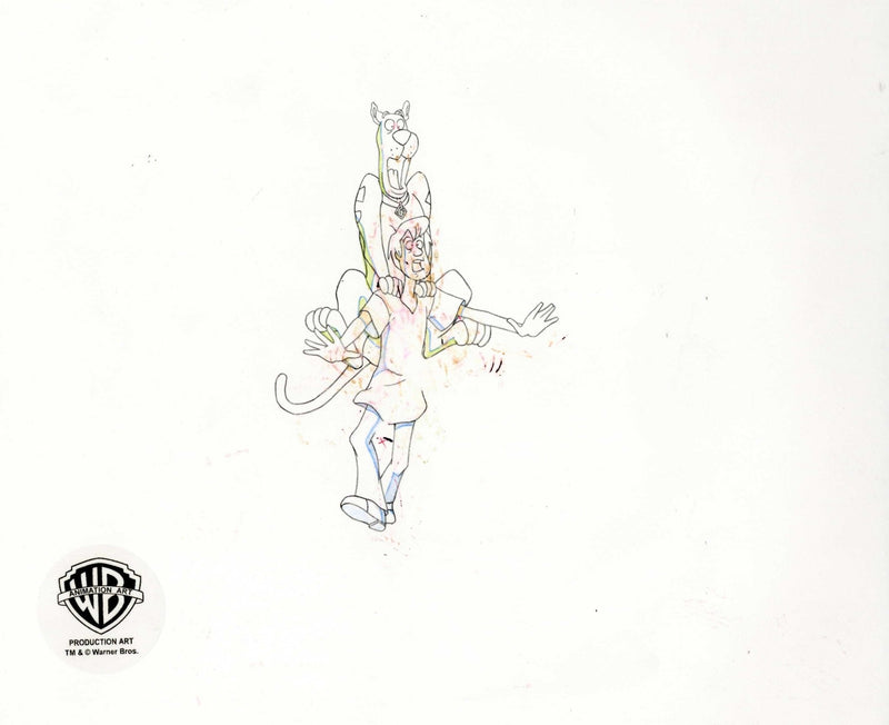 Scooby-Doo on Zombie Island Original Production Cel With Matching Drawing: Scooby and Shaggy - Choice Fine Art