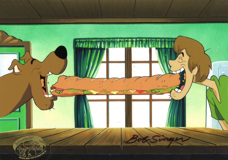 Scooby-Doo on Zombie Island Original Production Cel With Matching Drawing: Scooby and Shaggy - Choice Fine Art